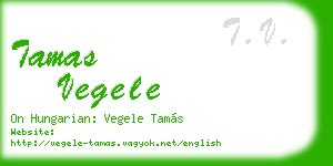 tamas vegele business card